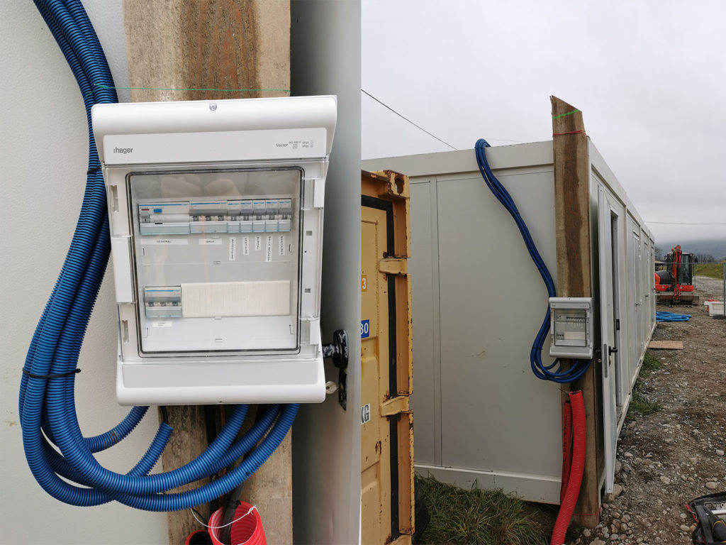 Installation de chantier - Raccordement d'une base vie BTP